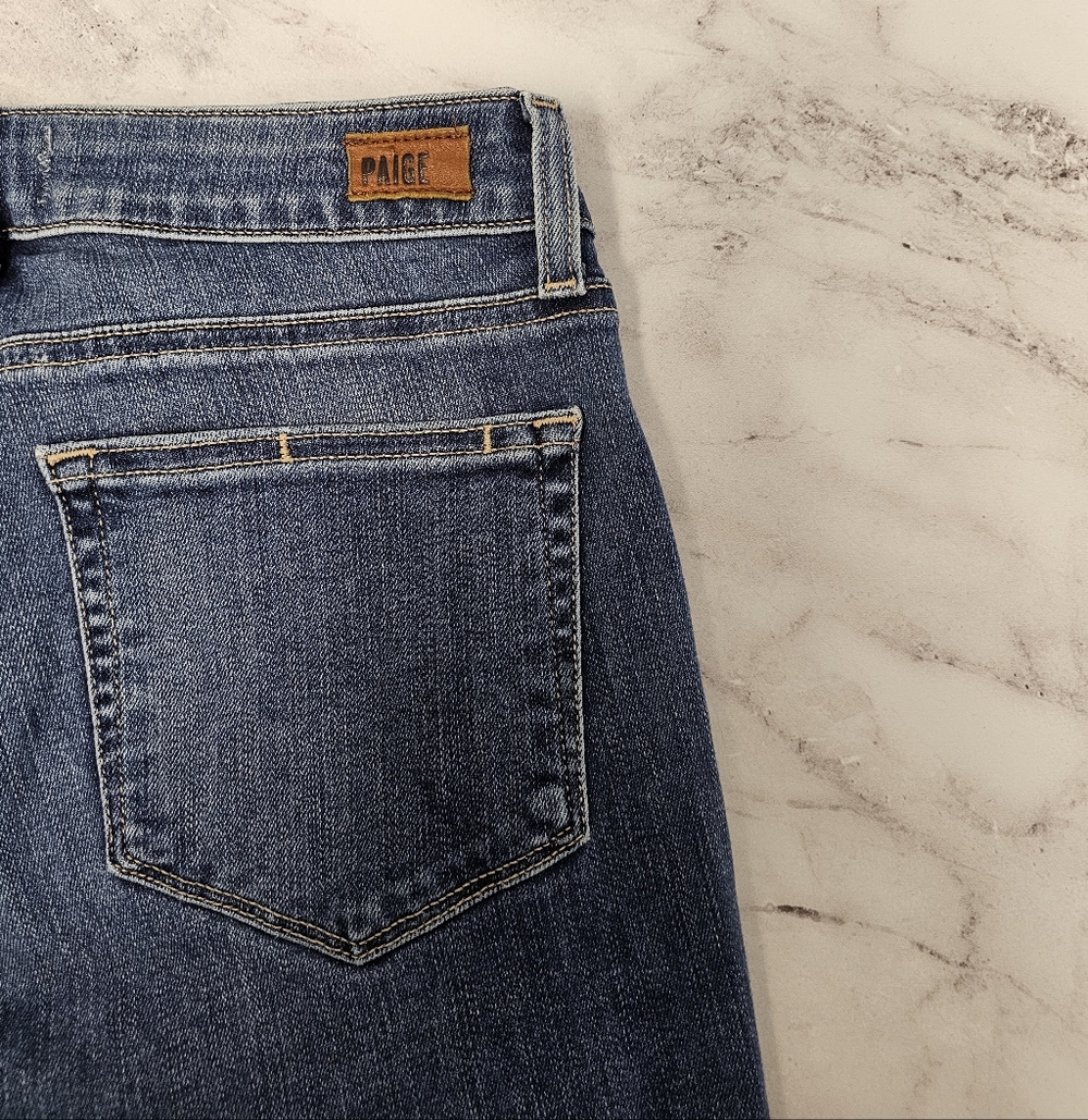 PAIGE Verdugo Ankle Mid‎ Rise Skinny Blue Jeans 28 Preowned - Picture 7 of 9